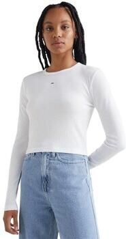 TOMMY JEANS Shirt met lange mouwen TJW BBY ESSENTIAL RIB LS met merklabel borduursel - Foto 5