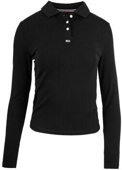 TOMMY JEANS Poloshirt TJW BBY ESSENTIAL LS POLO met -merklabel