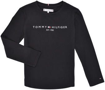 Tommy Hilfiger longsleeve ESSENTIAL met logo Zwart Meisjes Katoen Ronde hals 128 - Foto 4