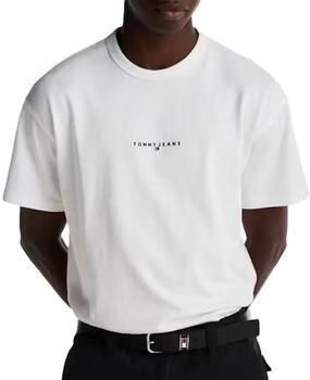 TOMMY JEANS Heren Polo's & T-shirts Tjm Rlx Linear Logo Tee Wit - Foto 5