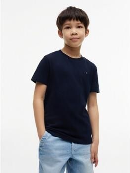 Tommy Hilfiger T-shirt donkerblauw Jongens Katoen Ronde hals Effen - Foto 4