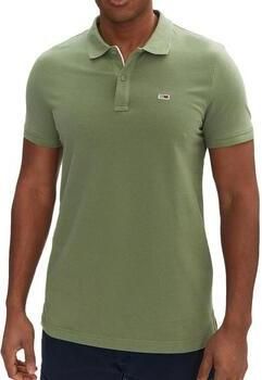 TOMMY JEANS Heren Polo's & T-shirts Tjm Slim Plancket Polo Ext Groen