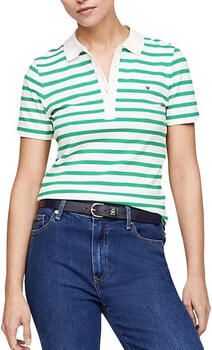 Tommy Hilfiger Poloshirt 1985 REG PIQUE STRIPE POLO SS met discreet geborduurd logo
