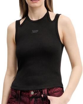 Tommy Jeans Zwarte Mouwloze Ronde Hals Top Black Dames - Foto 3