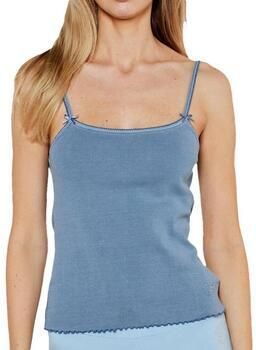 Tommy Jeans spaghettitop blauw rib gebreid - Foto 4