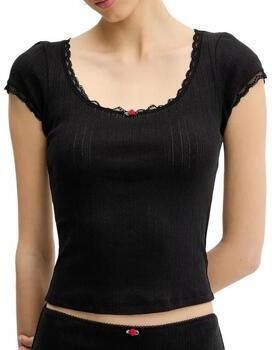 Tommy Jeans T-shirt in gebreide look model 'POINTELLE'