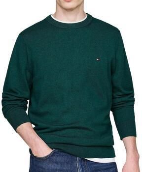 TOMMY HILFIGER Heren Truien & Vesten Pima Org Ctn Cashmere Crew Neck Donkergroen