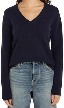 Tommy Hilfiger Gebreide trui SOFT WOOL V-NK SWEATER met v-hals van 100% wol