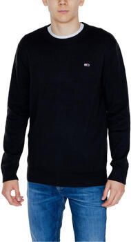 Tommy Hilfiger Zwarte katoenen trui met applicatielogo Black Heren