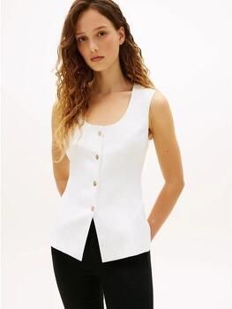 Tommy Hilfiger slim fit bodywarmer van linnenmix - Foto 3