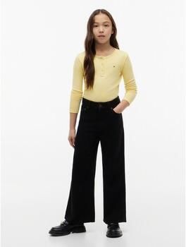 Tommy Hilfiger Mabel wide leg jeans zwart Meisjes Denim Effen - Foto 4