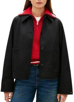 Tommy Hilfiger Relaxed fit Trenchcoat van puur katoen