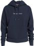 TOMMY JEANS Truien & Vesten Tjw Reg Serif Linear Hoodie Donkerblauw - Thumbnail 3