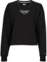 Tommy Hilfiger Zwarte Dames Sweatshirt Lange Mouw Geborduurd Black Dames - Thumbnail 1