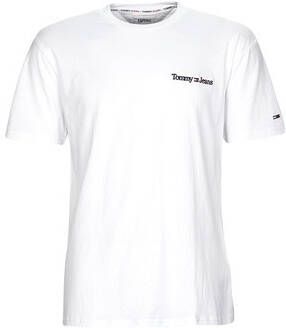 TOMMY JEANS T-shirt TJM CLSC LINEAR CHEST TEE met een ronde hals