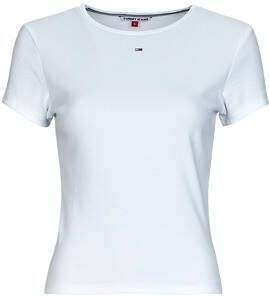 TOMMY JEANS T-shirt TJW BBY ESSENTIAL RIB SS met -merklabel