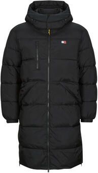 Tommy Jeans Regular fit gewatteerde lange jas met labelstitching model 'VAIL'