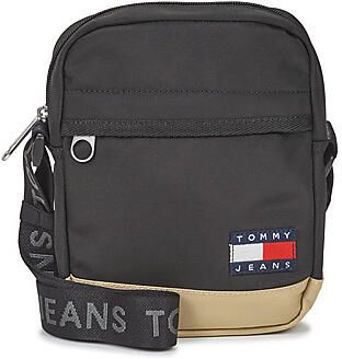 TOMMY JEANS Schoudertas TJM ESS DAILY SQUARED REPORTER heren schoudertas vrijetijdstas met contrasterende bodem