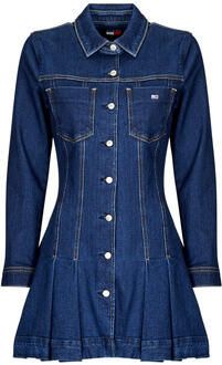 Tommy Jeans Korte Jurk DENIM PLEATED TRUCKER DRESS