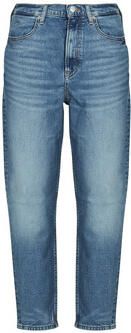 TOMMY JEANS Mom jeans High waist Mom-Jeans Tapered met logo-borduurwerk in enkelvrije lengte