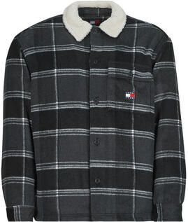 Tommy Jeans Regular fit overhemdjack met knoopsluiting model 'CHECK SHERPA'