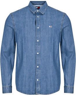 Tommy Jeans Geregenereerd Katoenen Overhemd met Lange Mouwen Blue Heren - Foto 5