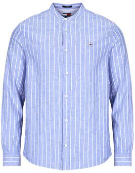 Tommy Jeans Regular fit vrijetijdsoverhemd van een mix van katoen en linnen