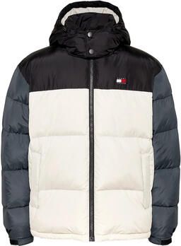 Tommy Hilfiger Kleur blok pufferjas met afneembare capuchon Multicolor Heren
