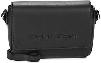 Tommy Jeans Zwarte Schoudertas Must Flap Crossover Black Dames