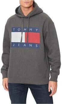 TOMMY JEANS Sweatshirt TJM RLX MELANGE FLAG HOODIE met bedrukte merklogo op borsthoogte