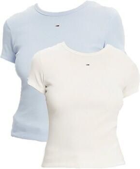 TOMMY JEANS T-shirt TJW 2PACK SLIM ESSENTIAL RIB SS (3-delig Set van 2)
