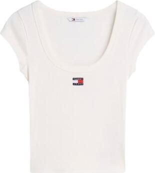 Tommy Jeans T-shirt Dw0dw22793 Slim Rib Badge