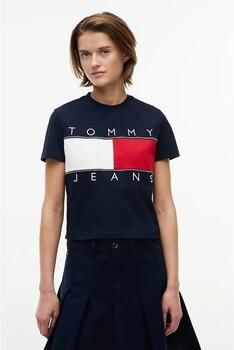 TOMMY JEANS Dames Tops & T-shirts Tjw Reg Flag Ss Tee Ext Donkerblauw - Foto 6