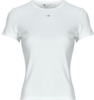 TOMMY JEANS T-shirt Slim Essential Rib Shirt Rippshirt Rundhalsshirt - Foto 9