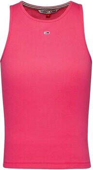 Tommy Jeans Top CAMISETA MUJER RIB ROSA DW0DW13875