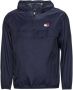 Tommy Hilfiger Heren Nylon Halve Rits Jas met Vaste Capuchon Blue Heren - Thumbnail 1