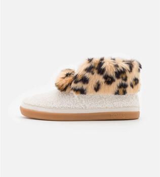 TOMS Broek celeste natural faux shearling leopard pantoffel