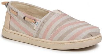 TOMS Riem youth bimini stripe salmon woven trim synthetic