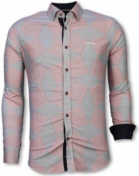 Tony Backer Overhemd Lange Mouw Blouse Line Pattern