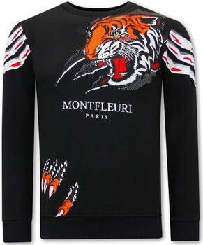 Tony Backer Sweater Print Tiger Head Black