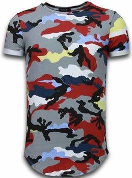 Tony Backer T-shirt Korte Mouw Known Camouflage Long Fi Army
