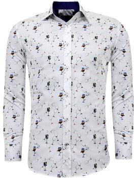 Tony Backer Overhemd Lange Mouw Luxe Satijnen Blouse Print - Foto 1