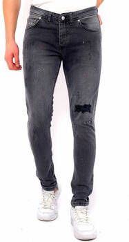 True Rise Skinny Jeans Broek VerfspattenDC