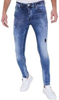 True Rise Skinny Jeans Paint Drops Jeans E