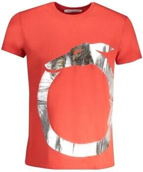 Trussardi Rood Katoenen Beachwear T-Shirt Logo Print Red Heren