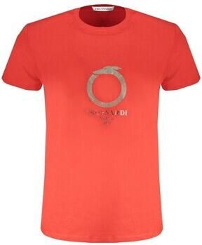 Trussardi Rode Heren T-shirt Korte Mouwen Logo Print Red Heren