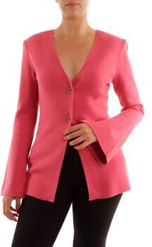 Twinset Holly Berry Gebreide Blazer met Juweelknopen Pink Dames