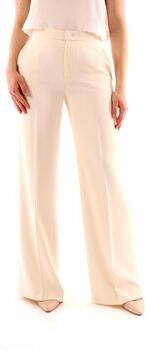 Twinset Wijde Pijp Viscose Broek White Dames - Foto 4