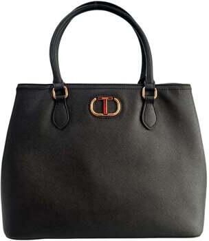 Twinset Dameshandtas Saffiano-stijl Black Dames
