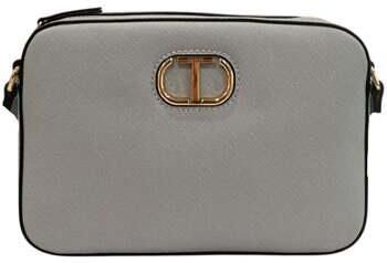 Twinset Minimalistische Cameratas met Oval T Logo Gray Dames